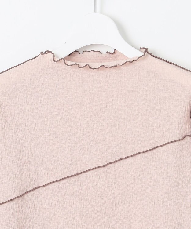 Feroux 【洗える】シアーメロー プルオーバー ピンク系