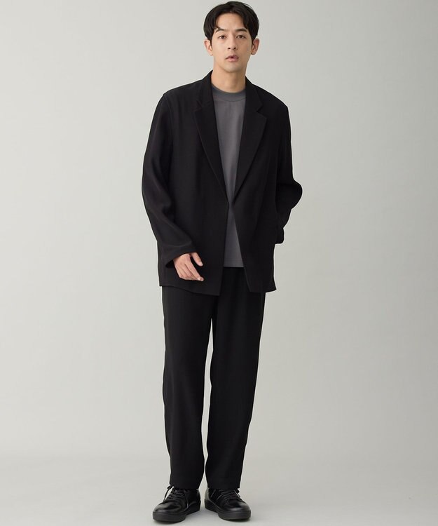 UNFILO MENS スマートストレッチ ジャケットインTEE チャコール