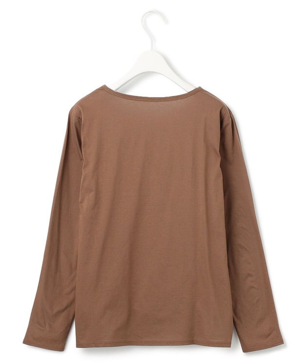 ICB L 【洗える】46Gハンドレッドジャージー プルオーバー ブラウン×サックス系