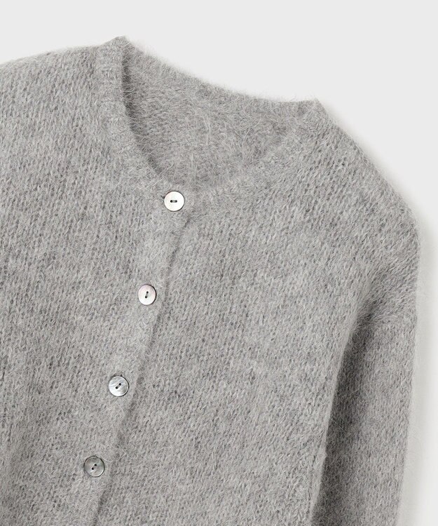 GRACE CONTINENTAL アルパカニットカーディガン グレー