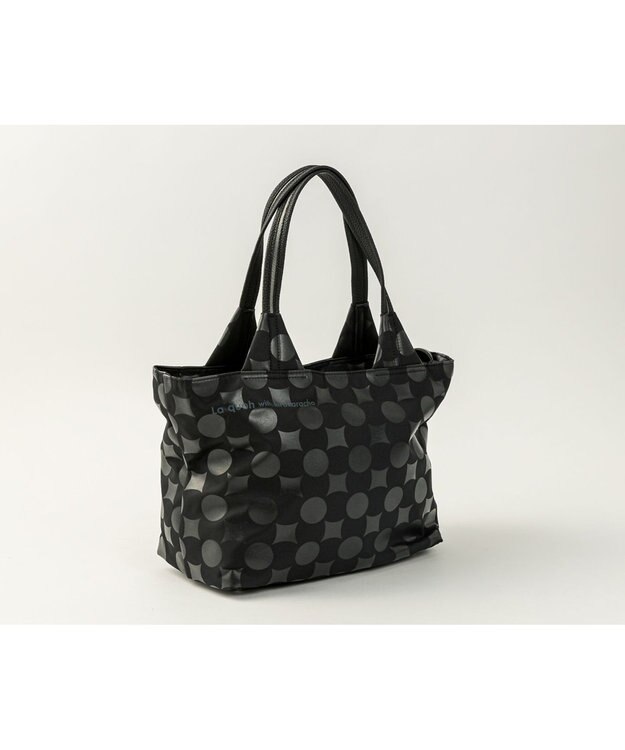 MIYABIYA La quoh with kirakaracho 南蛮七宝ベーシックプリント ミディアムトート 玄(ブラック)