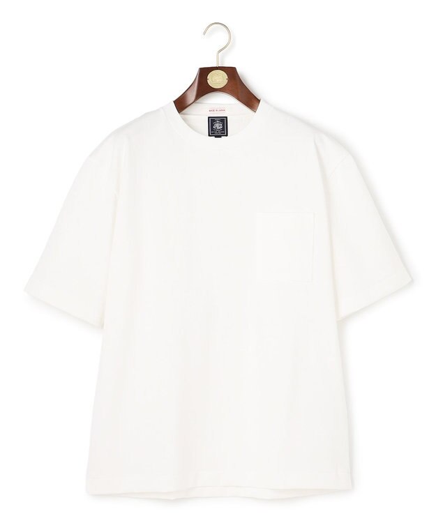 J.PRESS MEN 【J.PRESS ORIGINALS】Hight Twist Giza Pocket T-Shirt / Japan Made ホワイト系