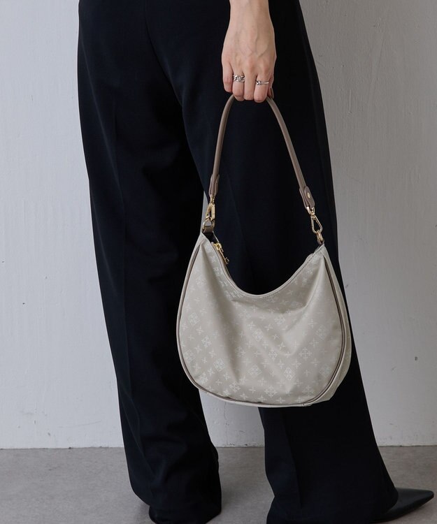 russet 2WAYショルダーバッグ【ナイロンジャガード】(CE-1446) Ecru