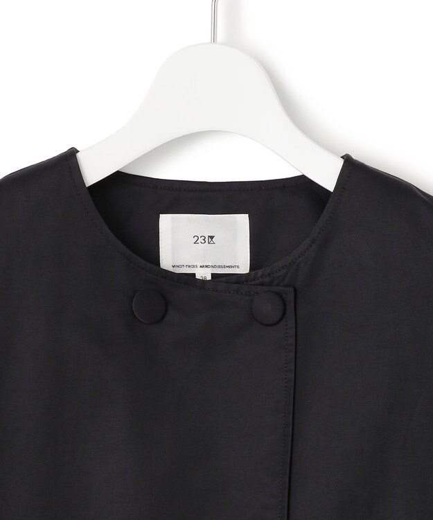 23区 【VERYコラボ/撥水加工】グロッシーツイル アウター ブラック系