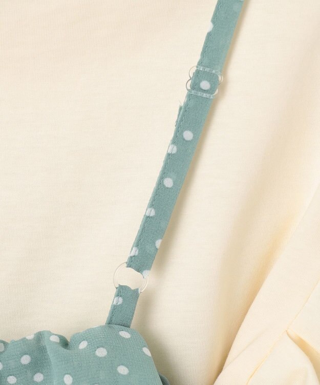 組曲 KIDS 【110-140㎝】ドットキャミ＋TシャツSET ミントグリーン×クリーム