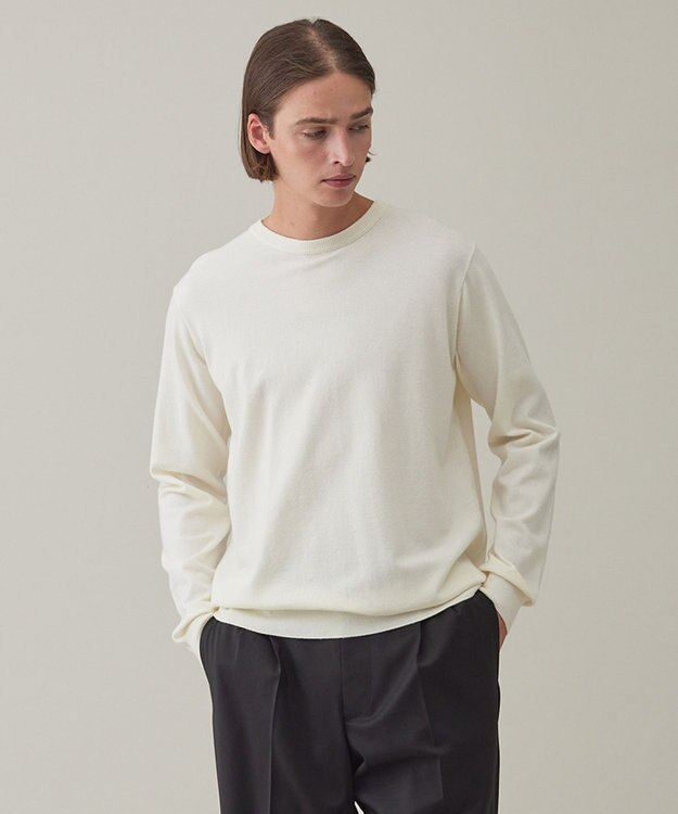 UNFILO MENS 【男女兼用】ライトウォームクルーネックニット オフ