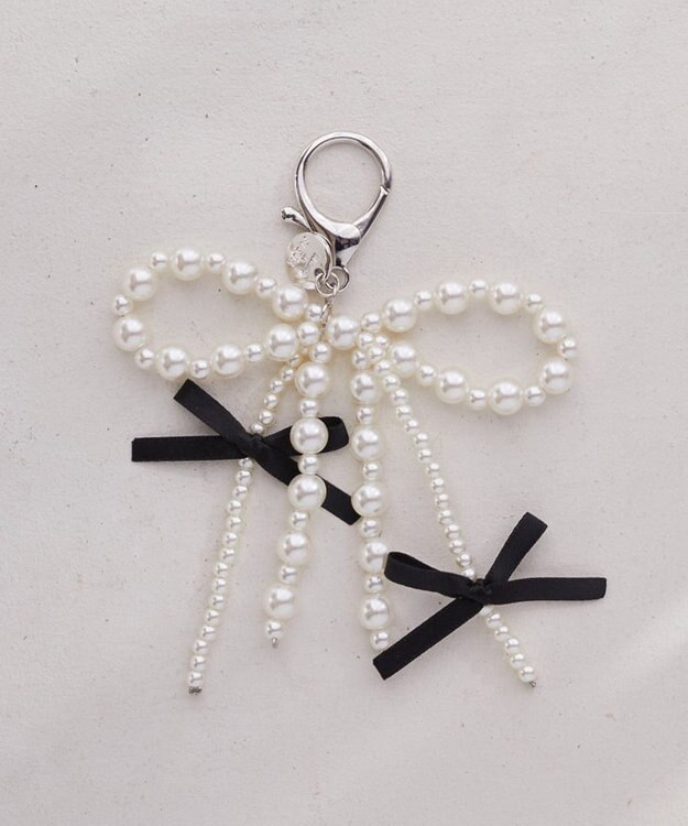 Maison de FLEUR ダブルリボンチャーム Black