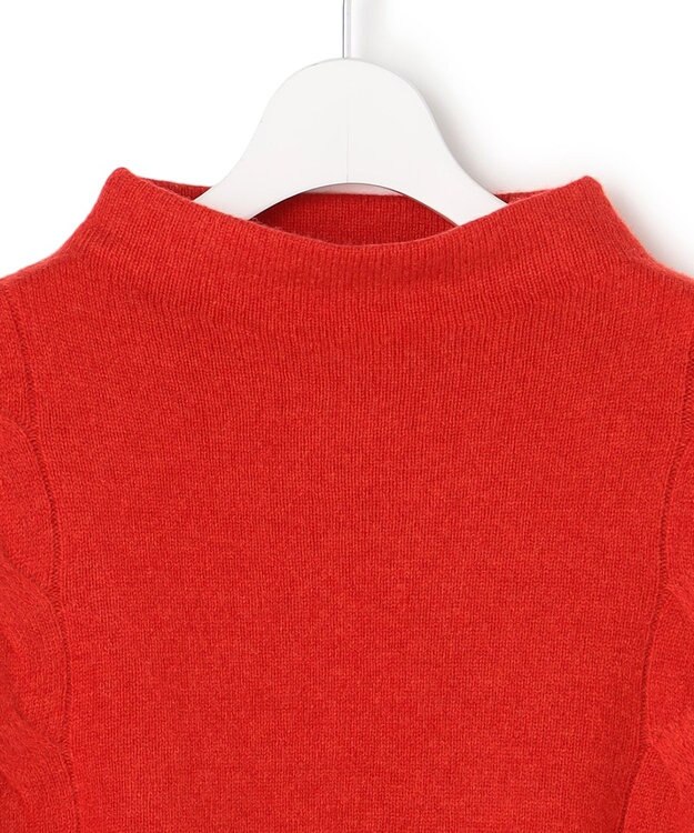 J.PRESS YORK STREET 【WOMEN】ケーブルポイント ボトルネック ニット レッド系
