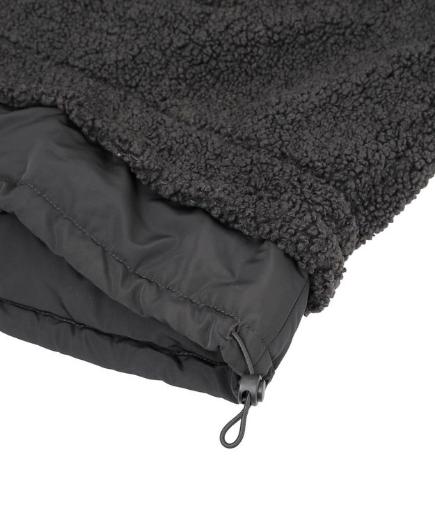 Green Parks 異素材コンビスタンドボアブルゾン Charcoal Gray