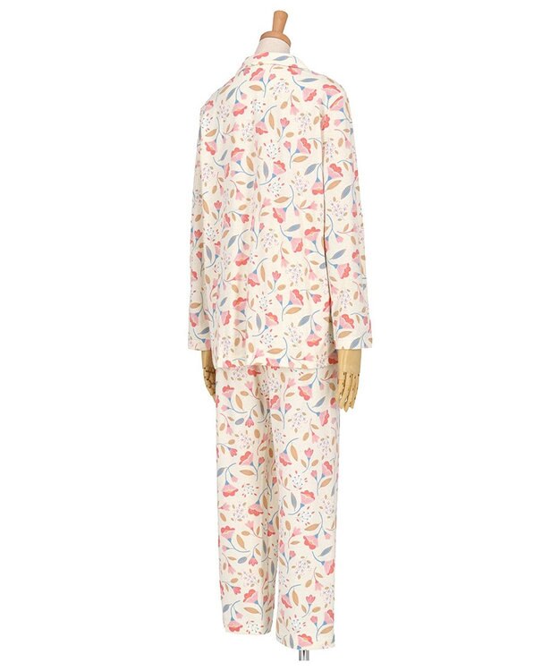 Wing パジャマ 長袖 長ズボン 綿100%(本体) 天竺素材 レディース EP7044 ウイング／ワコール アイボリー