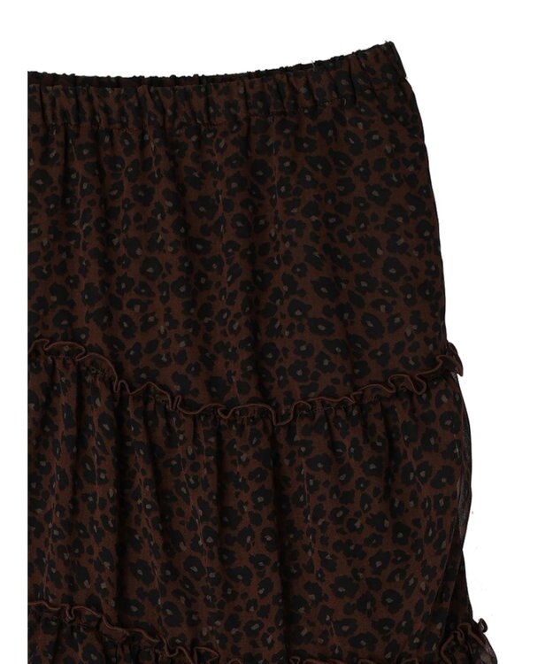 AMERICAN HOLIC 丈違いティアードフリルギャザースカート Brown