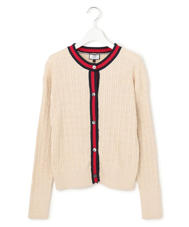 J.PRESS YORK STREET 【WOMEN】コットンベーシック ニットカーディガン ホワイト系