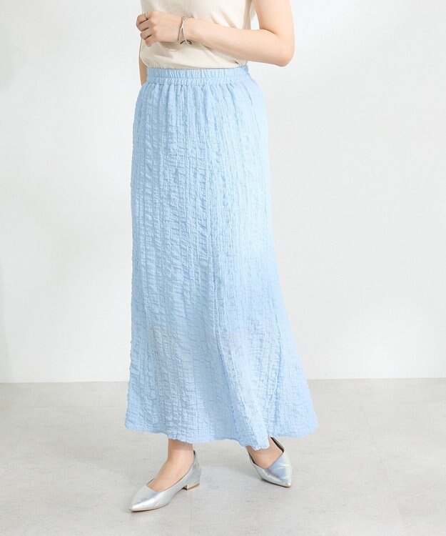 CRAFT STANDARD BOUTIQUE ポコポコワッシャースカート Sax