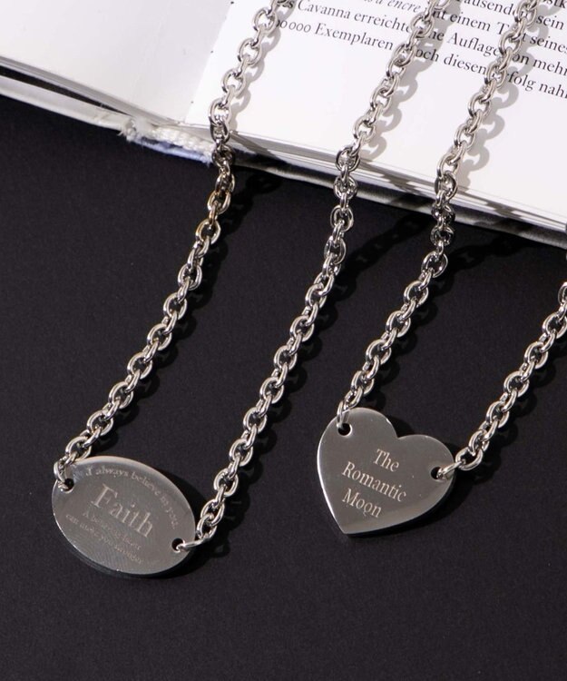 WEGO Lリバーシブルプレートネックレス 柄1