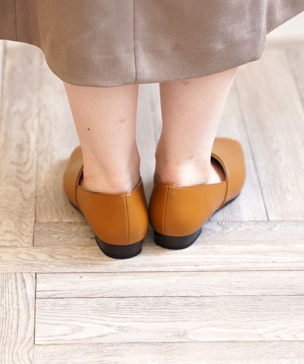 Pointer 日本製 サイドVカットパンプス ライトブラウン