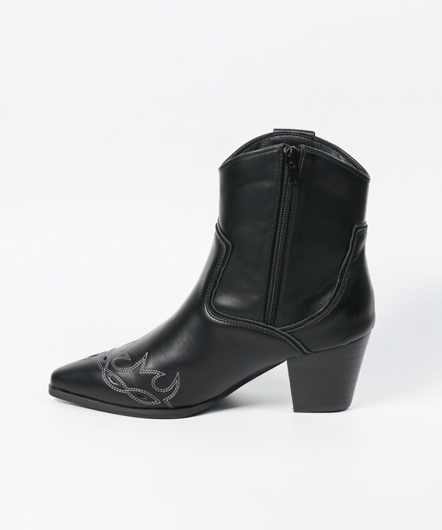 BONTRE 【MIONOTIS/ミオノティス】ショートウェスタンブーツ/40412 ブラック