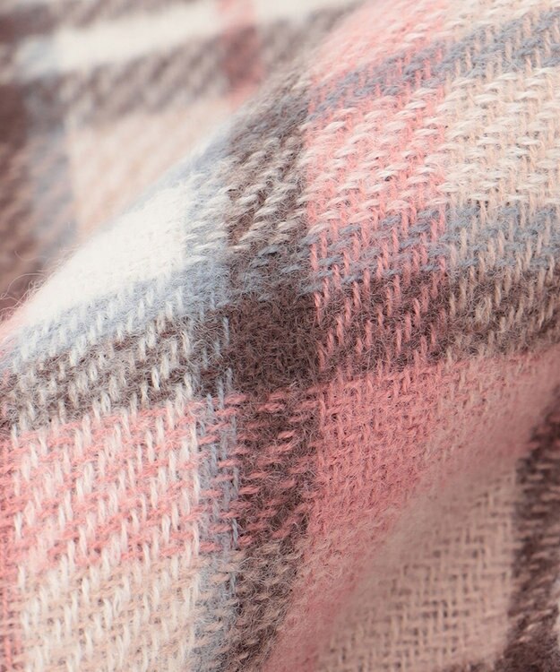 ANY SIS マルチチェック ストール ピンク系