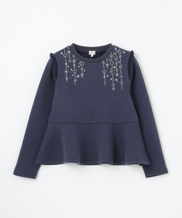 組曲 KIDS 【150-160㎝】トウィンクル トレーナー ネイビー系