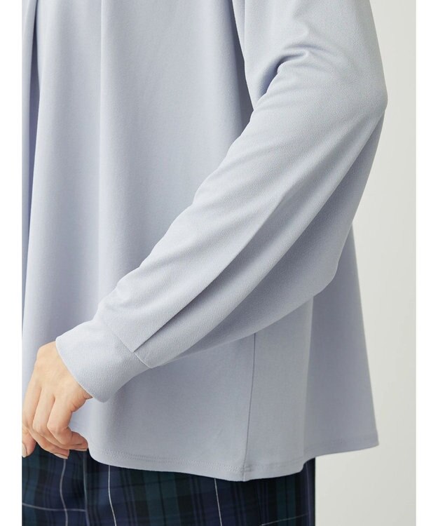 Green Parks ＢＰ　釦付き長袖ブラウソー Sax