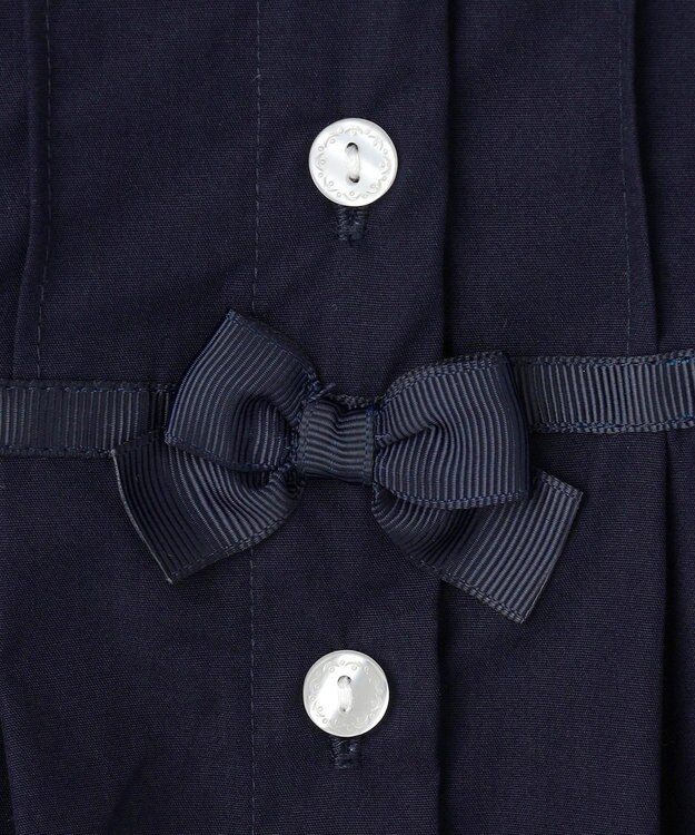 ANY KIDS 襟付き 半袖 ワンピース ネイビー