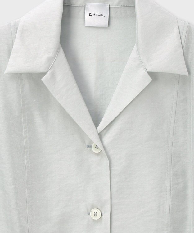 Paul Smith オープンカラー シアーシャツ ブルーグレー