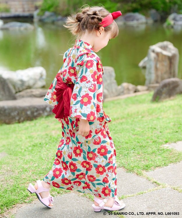 ANY KIDS 【any FAM×サンリオキャラクターズ】2WAY 浴衣セット ハローキティ×牡丹