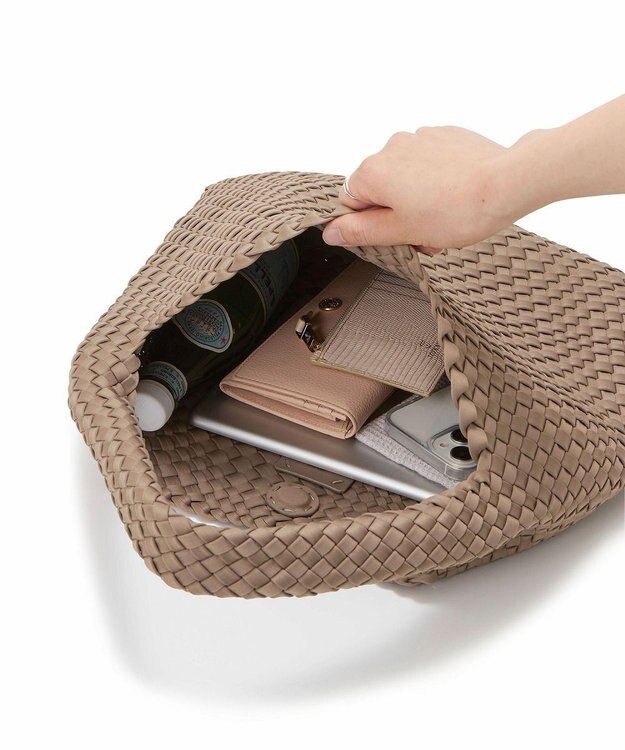 TOPKAPI 【TREASURE TOPKAPI】ネオプレン イントレチャート ワンハンドル ショルダー バッグ グレージュ