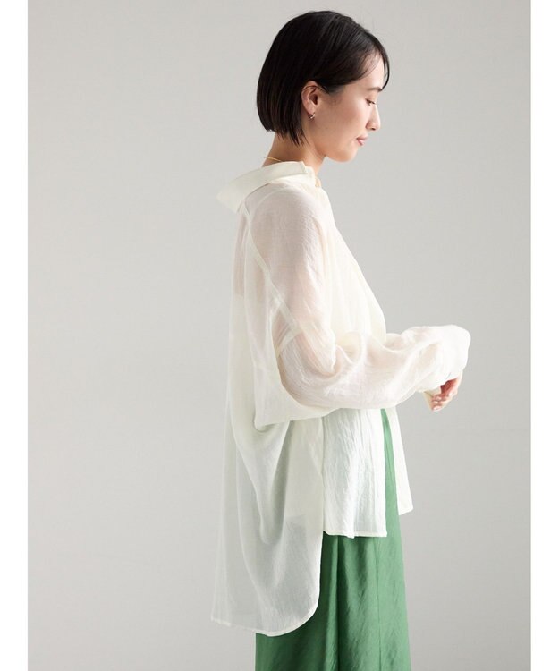 Te chichi シャンブレーボイルシャツ オフホワイト