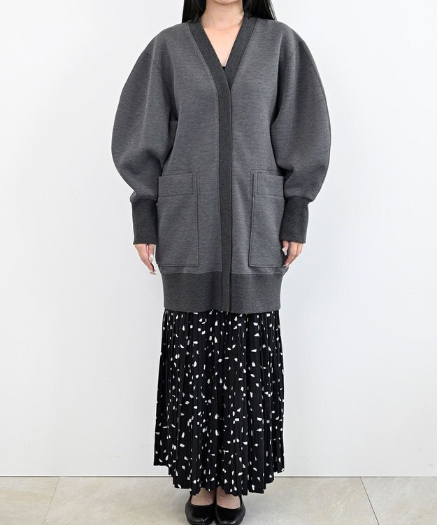 FORFORMO Round Sleeve Cardigan ラウンドスリーブカーディガン チャコールグレー