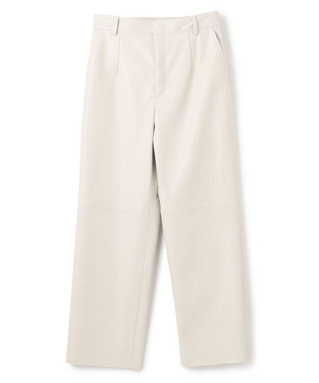 BEIGE， DUPHOT / レザーパンツ Ecru