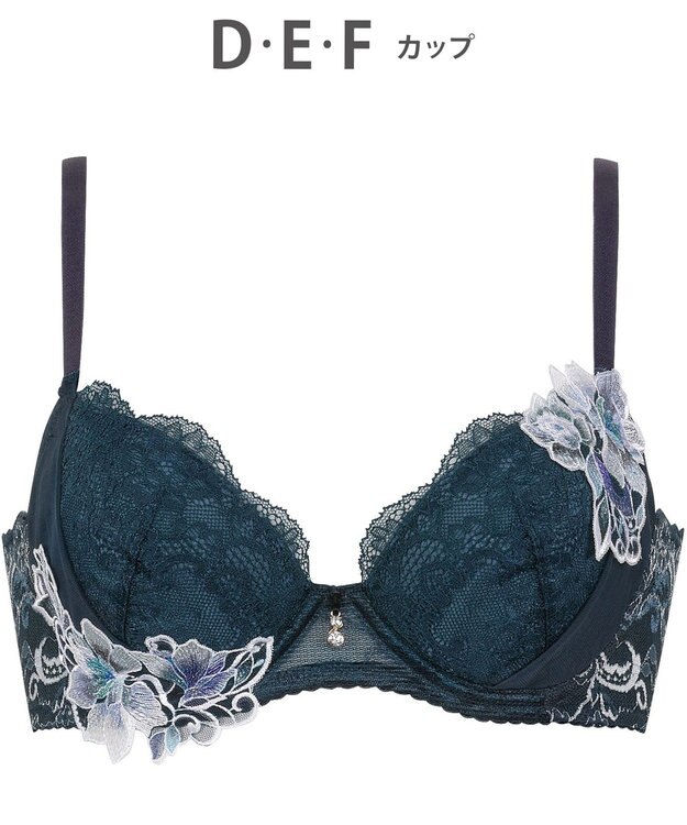 Wing ブラジャー Wing Lesiage 脇すっきりの着やせシルエット 背中すっきり 【2860シリーズ】 ブラ PB2861 ウイング／ワコール グレイッシュブルー