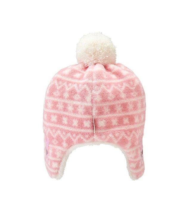 MIKI HOUSE HOT BISCUITS 【42-46cm】ぼん天付フリース素材の帽子 ピンク