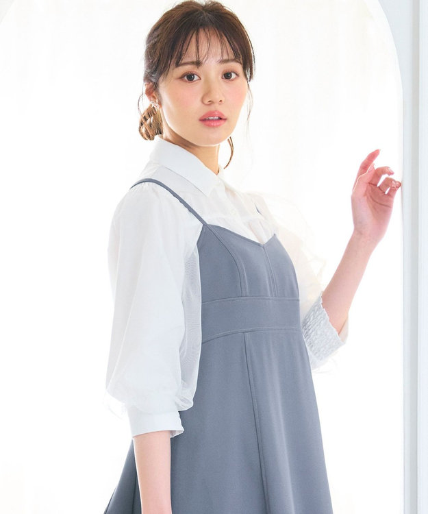 大好評につき追加生産決定！】袖チュールブラウス / Feroux