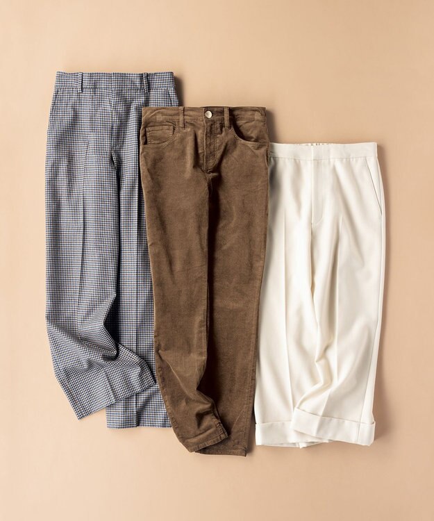 23区 【洗える】23区DENIM ベルベットストレッチ スキニーパンツ モカ