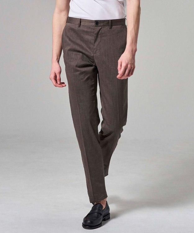JOSEPH HOMME 【新素材】クールリネンストレッチ  テーパードパンツ / CITY ダークブラウン系