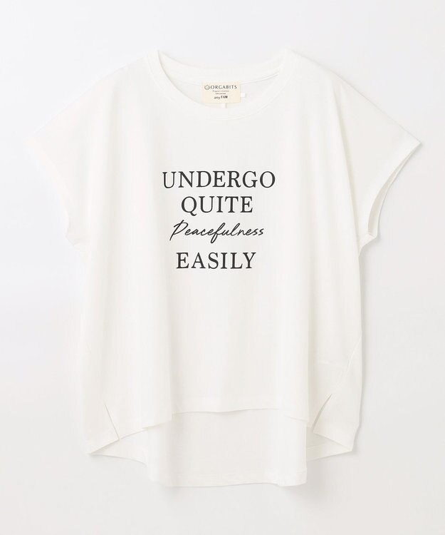 ANY 【UVケア/接触冷感】チュニック丈半袖ロゴTシャツ オフ