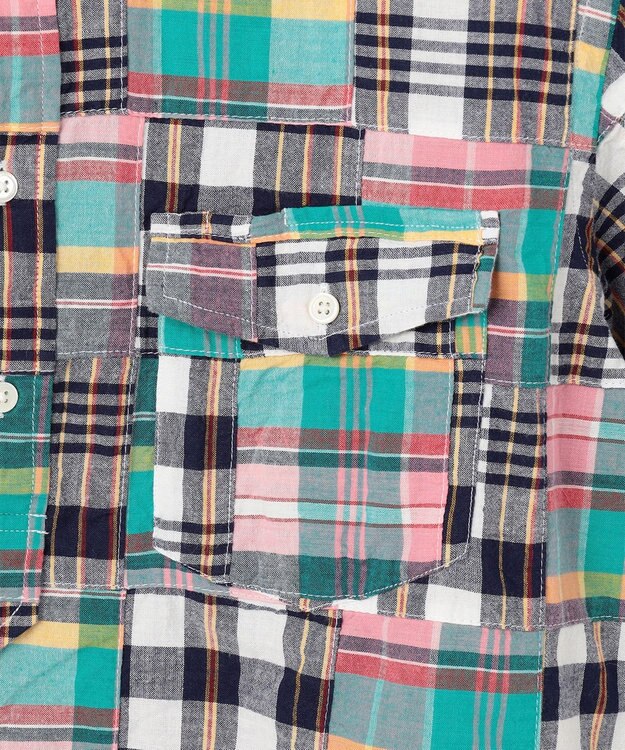 J.PRESS MEN 【KING SIZE】パッチワーク プルオーバーシャツ ピンク系9