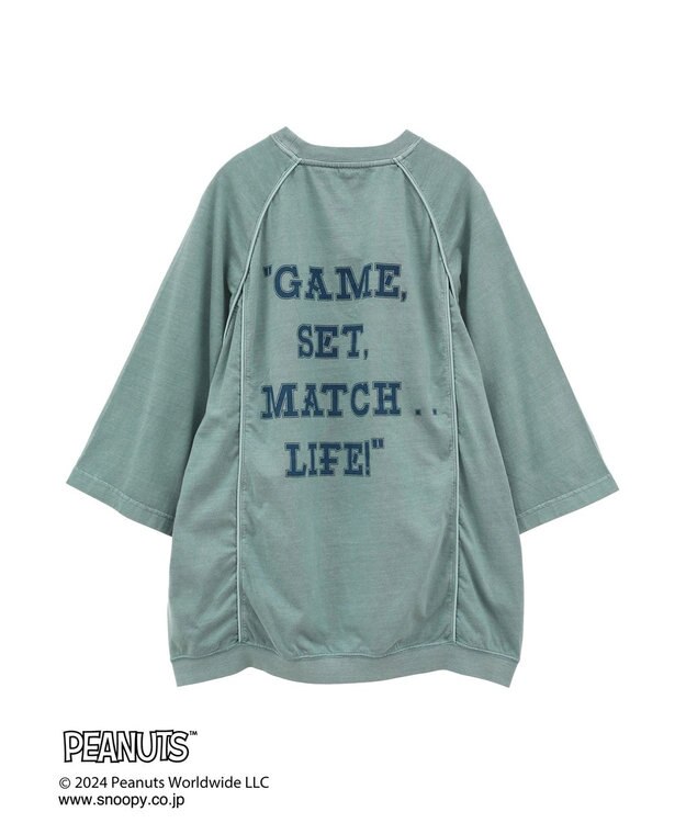 CRAFT STANDARD BOUTIQUE 【ユニセックス】PEANUTS/スヌーピー 切り替えTシャツ Blue