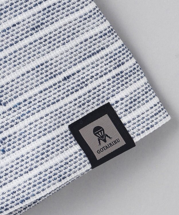 GOTAIRIKU NEW【麻混の清涼感】ノルマンディーリネン ボーダーTシャツ ネイビー系2