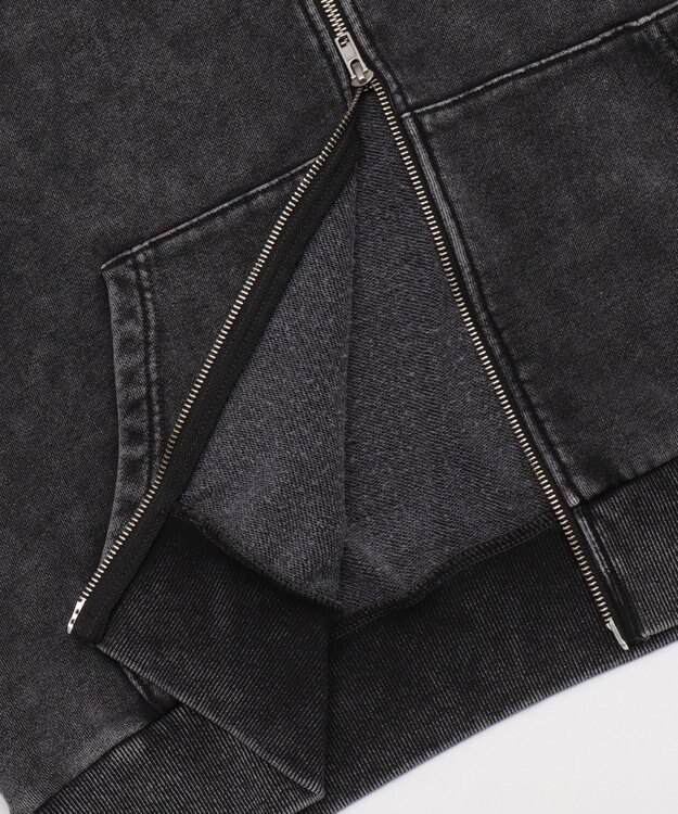 WEGO 【25年秋冬新作】ファーフードBIGZIPパーカー スミクロ