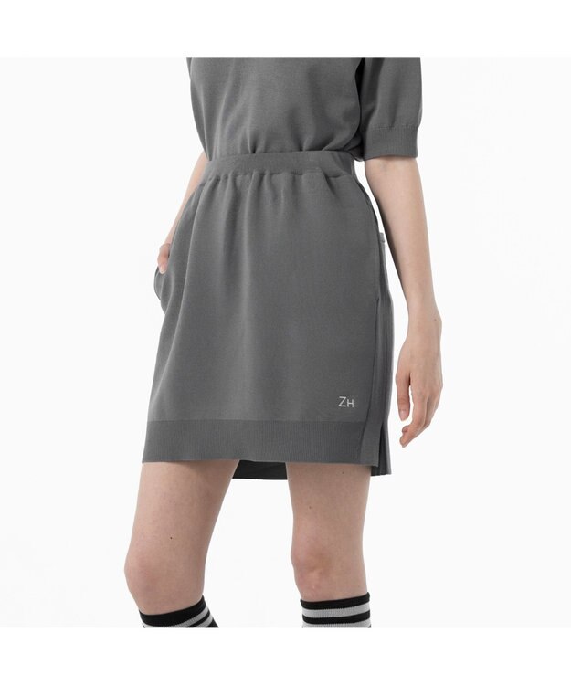 ZERO HALLIBURTON 【セットアップ可能】 ニットスカート ZHG-W5A4e 85140 グレー