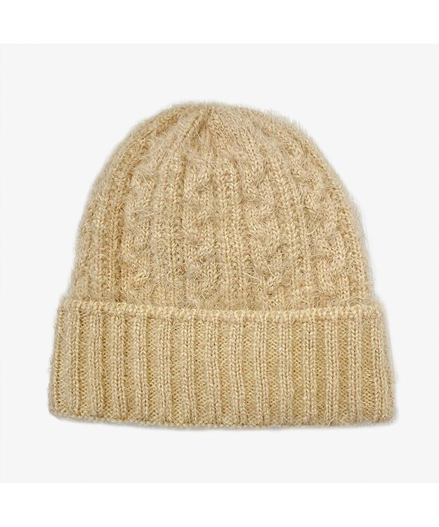 林八百吉商店 un chapeau ミンクケーブルワッチ ベージュ