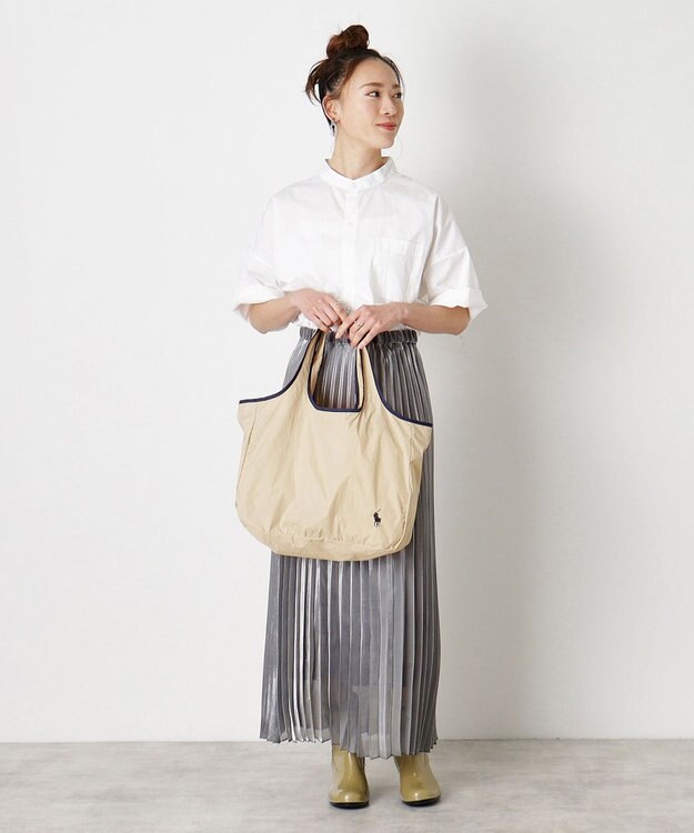 MOONBAT POLO RALPH LAUREN ポロポニー 刺繍 ポーチ付きレインバック ベージュ