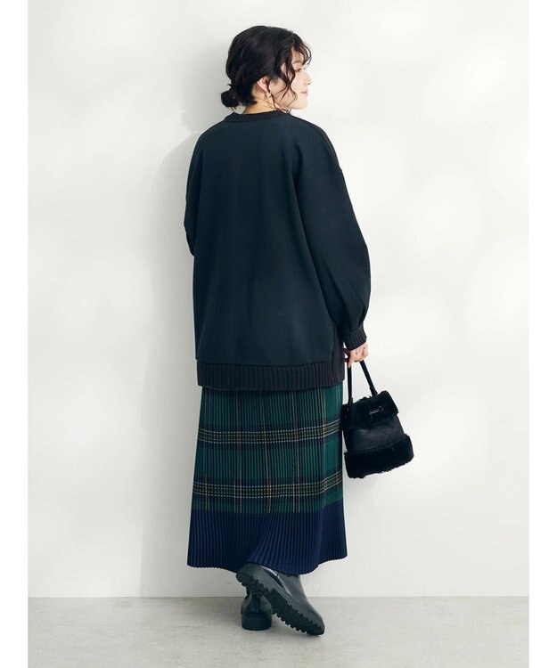 CRAFT STANDARD BOUTIQUE 配色チェックプリーツスカート Check Green