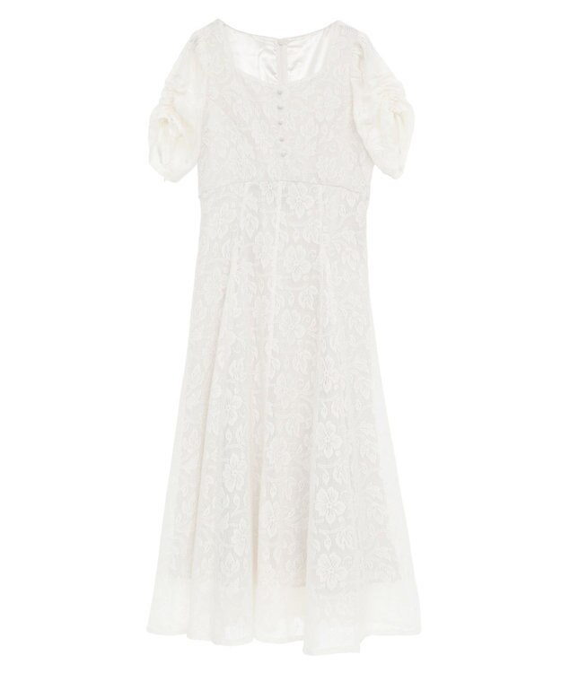 earth music&ecology パネル切り替えレースワンピース Ivory