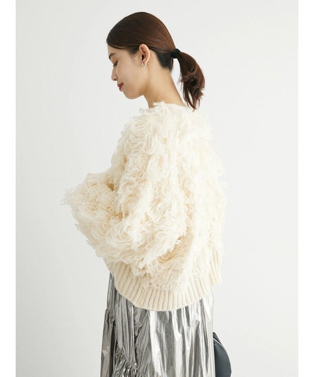 Green Parks ・Ｐｅｔｉｔ　Ｆｌｅｕｒ　ループニットカーディガン Off White