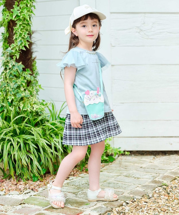 ANY KIDS 【日よけ付き】リボンキャップ エクリュ