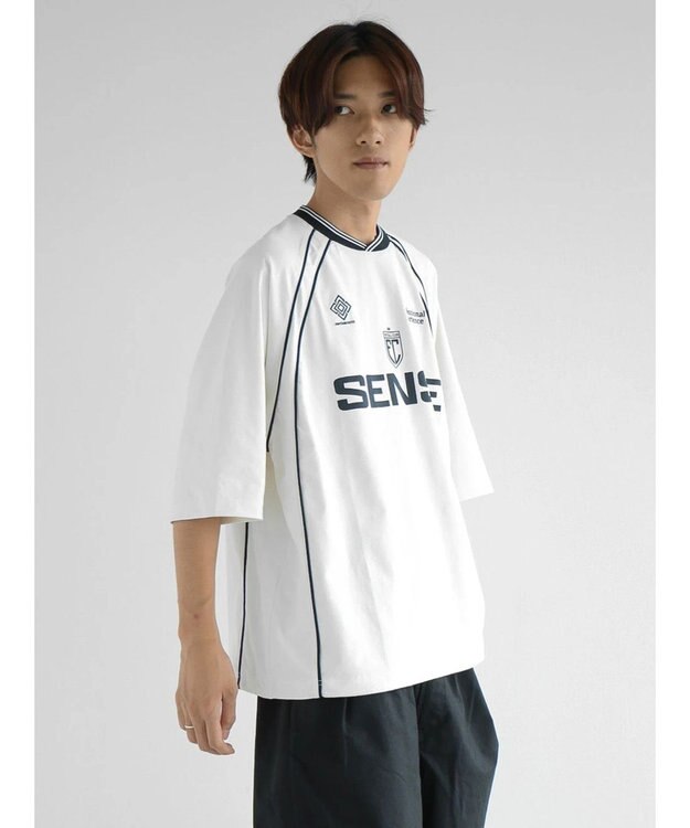 CRAFT STANDARD BOUTIQUE 接触冷感/UVカット/イージーケア/ストレッチ/ゲームシャツ-B Off White