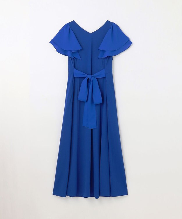 GRACE CONTINENTAL フリルスリーブカットワンピース ブルー
