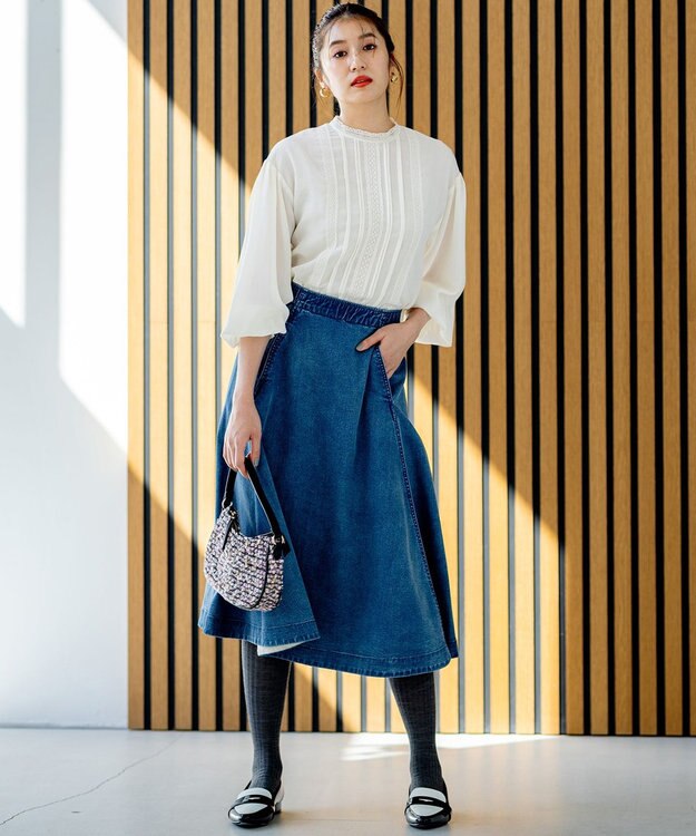 組曲 【23AW】DENIMフレア スカート ブルー系